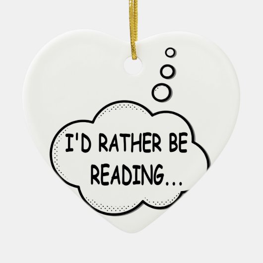 Ich würde lieber lesen keramikornament (Vorne)