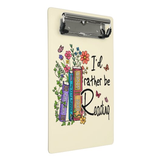Ich würde lieber lesen mini klemmbrett (Schrägansicht)