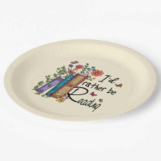 Ich würde lieber lesen pappteller (Schrägansicht)