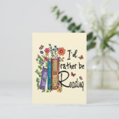 Ich würde lieber lesen postkarte (Stehend Vorderseite)