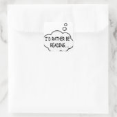 Ich würde lieber lesen quadratischer aufkleber (Tasche)