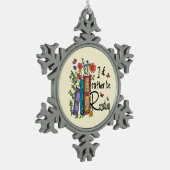 Ich würde lieber lesen schneeflocken Zinn-Ornament (Links)