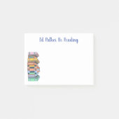 Ich würde lieber lesen - Stapel von Büchern Post-it Klebezettel (Vorderseite)