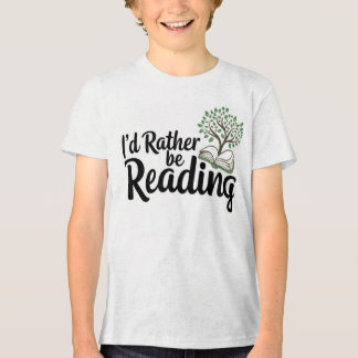 "Ich würde lieber lesen" Tri-Blend Shirt
