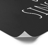 Ich würde lieber lustigen Spruch Schwarzweiß singe Poster (Ecke)