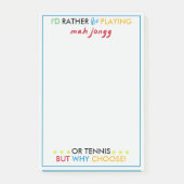 Ich würde lieber Mahjongg oder Tennis spielen Post-it Klebezettel (Vorderseite)