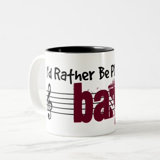 Ich würde lieber mein Banjo spielen Zweifarbige Tasse (Vorderseite Links)