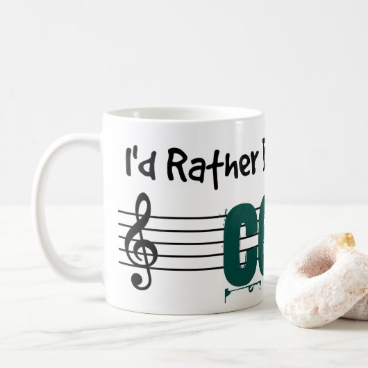 Ich würde lieber mein Cello spielen Kaffeetasse (Mit Donut)