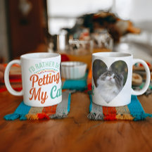 Ich würde lieber meine Cat Custom Cat Foto Tasse v