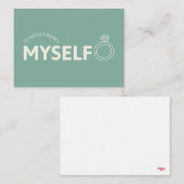 Ich würde lieber meine eigene Karte heiraten (Vorne/Hinten)