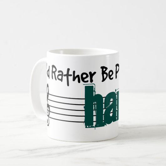 Ich würde lieber meine Harfe spielen Kaffeetasse (Vorderseite Links)