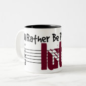 Ich würde lieber meine Lute spielen Zweifarbige Tasse (Vorderseite Links)