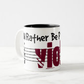Ich würde lieber meine Viola spielen Zweifarbige Tasse (Vorderseite Links)