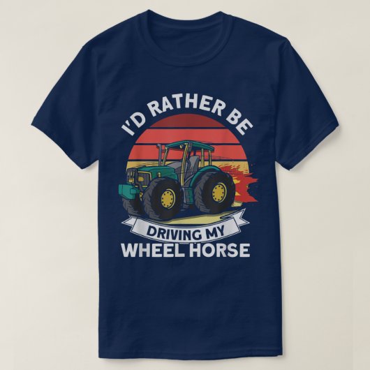Ich würde lieber meinen Bauer mit dem Rad fahren T-Shirt (Design vorne)