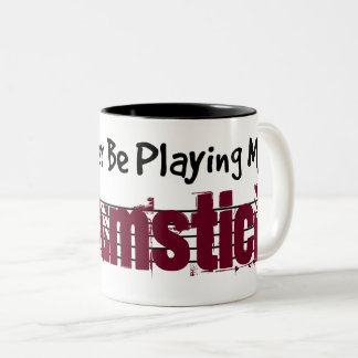 Ich würde lieber meinen Strumstick spielen Zweifarbige Tasse