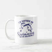 Ich würde lieber mit Delphinen schwimmen Kaffeetasse (Links)