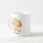 Ich würde lieber mit dir nicken - Goldene Katze Kaffeetasse (Vorderseite Links)