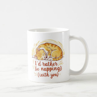Ich würde lieber mit dir nicken - Goldene Katze Kaffeetasse