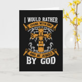 Ich würde lieber mit Gott Jesus Christliches Gesch Karte (Gelbe Blume)