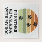 Ich würde lieber mit meinem Hund laufen Puzzle (Horizontal)