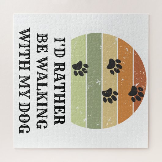 Ich würde lieber mit meinem Hund laufen Puzzle (Horizontal)
