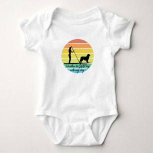 Ich würde lieber mit meinem Hund-SUP-Mädchen übert Baby Strampler