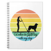 Ich würde lieber mit meinem Hund-SUP-Mädchen übert Notizblock (Vorderseite)