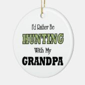 Ich würde lieber mit Opa jagen Keramik Ornament (Links)
