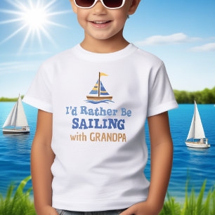 Ich würde lieber mit Opa segeln Kids T-Shirt