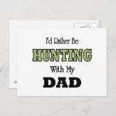 Ich würde lieber mit Vater jagen Postkarte (Vorne/Hinten)