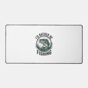 Ich würde lieber mit Vintage-Bass-Angler-T-Shirt a Schreibtischunterlage