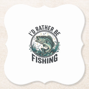 Ich würde lieber mit Vintage-Bass-Angler-T-Shirt a Untersetzer