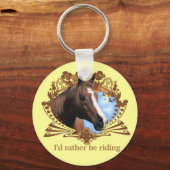 Ich würde lieber Pferde reiten Schlüsselanhänger (Vorderseite)