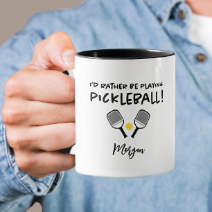 Ich würde lieber Pickleball spielen Benutzerdefini Kaffeetasse