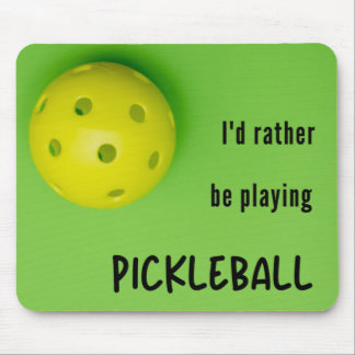 Ich würde lieber pickleball spielen, grün mousepad