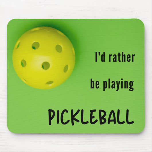 Ich würde lieber pickleball spielen, grün mousepad (Vorne)