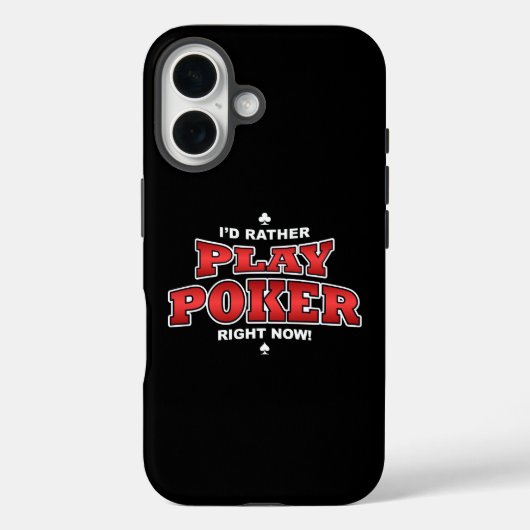 Ich würde lieber Poker spielen Case-Mate iPhone Hülle (Rückseite)