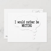 Ich würde lieber Postkarte für Schriftsteller schr (Vorne/Hinten)