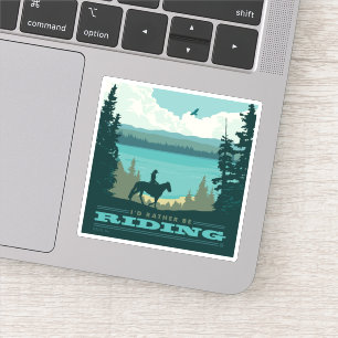 Ich würde lieber reiten aufkleber