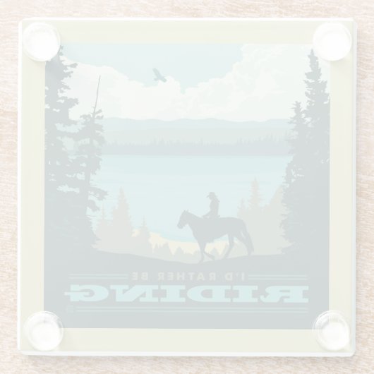 Ich würde lieber reiten glasuntersetzer (Rückseite)