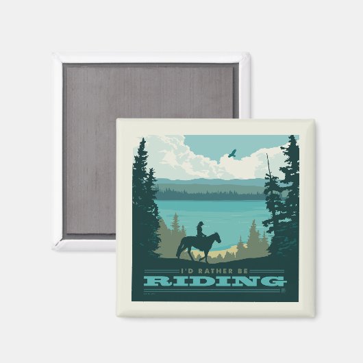 Ich würde lieber reiten magnet (Vorderseite/Rückseite)