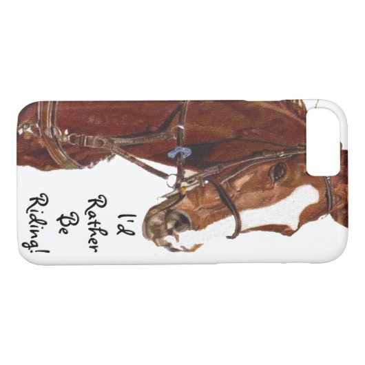 Ich würde lieber reiten!Pferd Case-Mate iPhone Hülle (Rückseite (Horizontal))