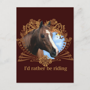 Ich würde lieber reiten postkarte
