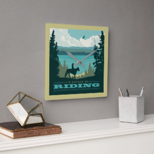 Ich würde lieber reiten quadratische wanduhr