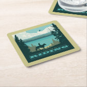 Ich würde lieber reiten rechteckiger pappuntersetzer (angewinkelt)