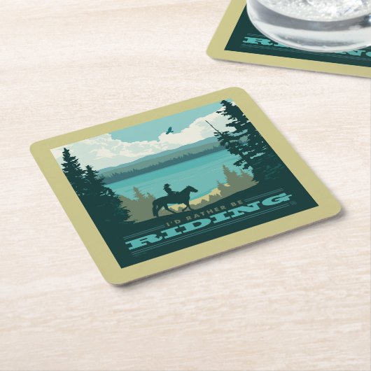 Ich würde lieber reiten rechteckiger pappuntersetzer (angewinkelt)