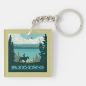 Ich würde lieber reiten schlüsselanhänger (Rückseite)