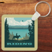 Ich würde lieber reiten schlüsselanhänger (Rückseite)