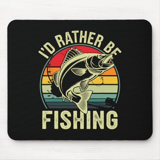 Ich würde lieber Retro-Vintage-Außenangler fischen Mousepad (Vorne)