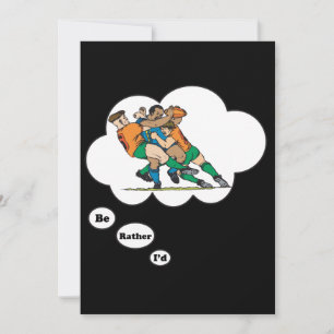 Ich würde lieber Rugby 2 spielen Einladung